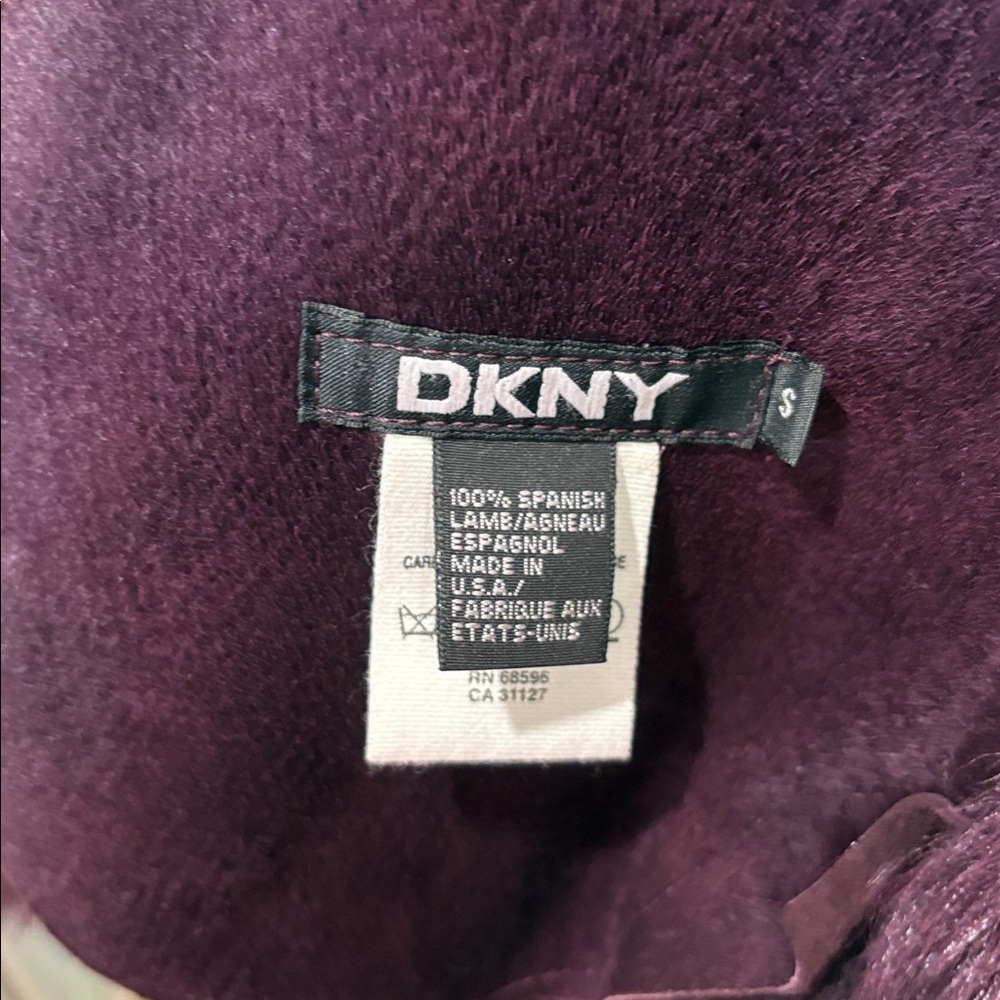 DKNY Deep Brown Teddy Jacket with Faux Fur Trim - Picture 5 of 13